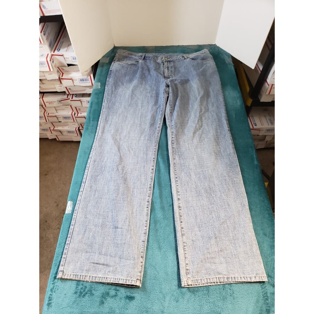 Jhane Barnes Jeans Size 40x35 Mens Blue Pants Stretch Denim Mid Rise Straight